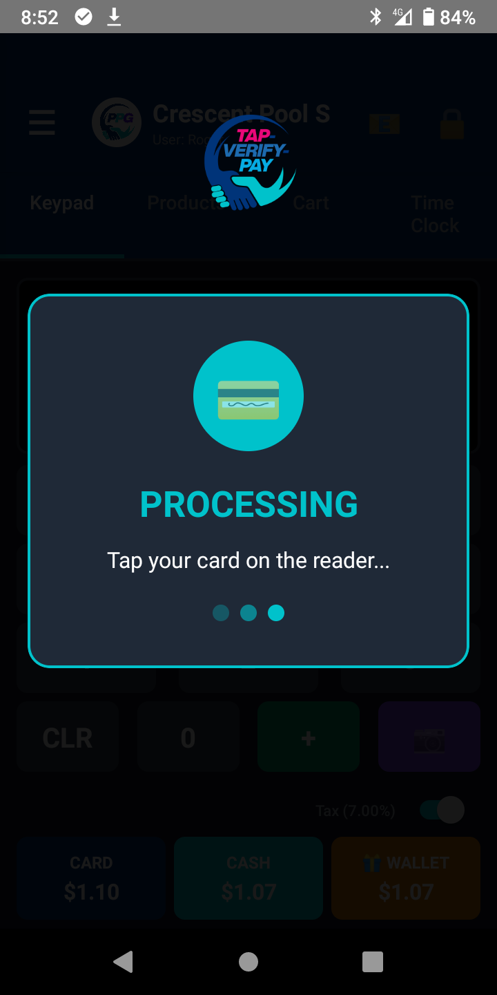 TAP VERIFY PAY screenshot 1